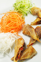 Beef Rolls with Vegetable Julienne