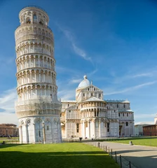 Fotobehang De scheve toren Pisa, Piazza dei miracoli.