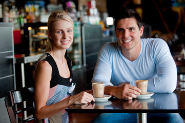 Couple In Cafe