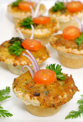 Vegetable quiches