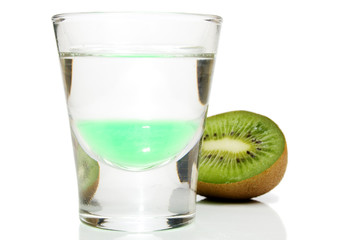 Alcoholic drink and kiwi