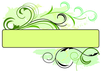 Floral green design element