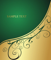 green and gold background