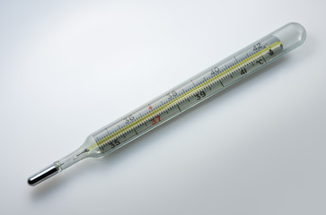Macro of clinical mercurial thermometer