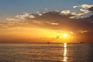 Naklejka na ściany i meble Sunrise, Atlantic ocean coast, FL, USA