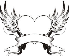 tattoo winged heart