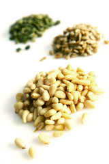 Pine nuts, pumpkin and sunflower seeds
