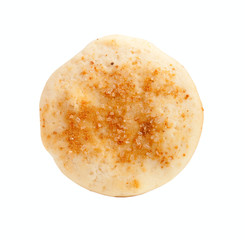 one ginger cookie isolated on white