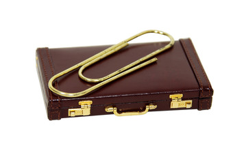 Paperclip and briefcase