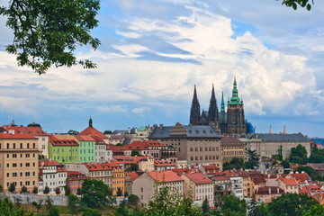 Obraz premium View of the center of old part Prague.