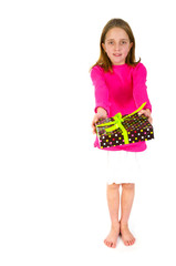 Girl with present