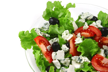 vegetable salad and feta cheese