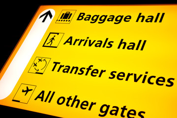Fototapeta premium Airport Sign