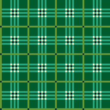 Classic Green Tartan Fabric. Seamless Pattern