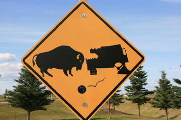 Strassenschild am Alaska Highway, Alaska - USA