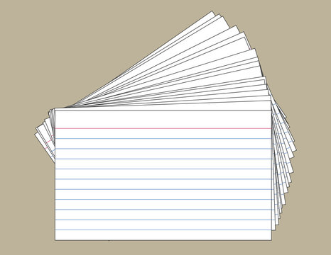 Stack Of Index Cards