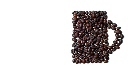 cup made of coffee beans