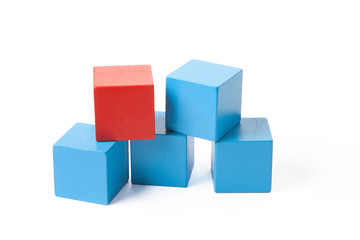 Blue and Red Cubes