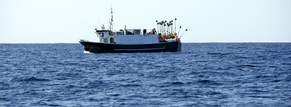 Mediterranean longliner boat working in Alicante