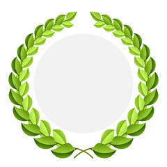 Vector green laurel wreath