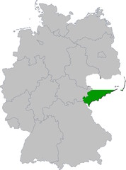 Sachsen auf Deutschland
