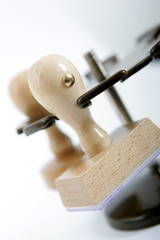 Stempel, schräg