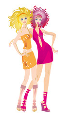 two good-looking girl-friends