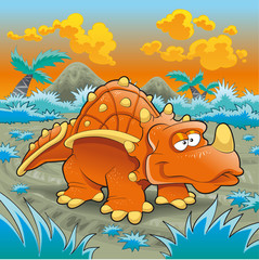 Grappige triceratops