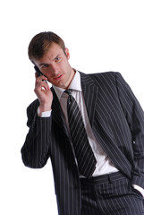 Fototapeta premium man and phone