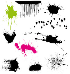 Obraz premium Vector pack of splatters