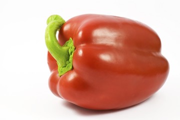 Red pepper on white