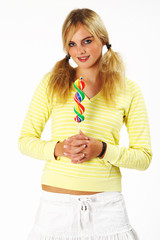 Junge glückliche Frau