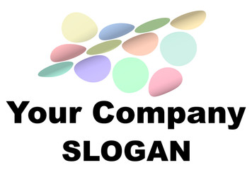 Giant Colored Dots Waving Business Card