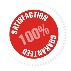 sticker vecteur série - satisfaction 100 % guaranteed