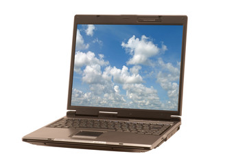 Notebook on white background