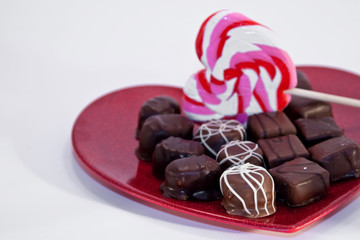 Valentine's Day sweets plate