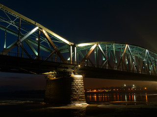 bridge in the night light