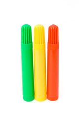 3 felt-tip pen isolated on white
