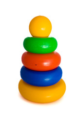 Baby pyramid isolated on white