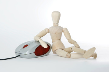 Gliederpuppe mit Maus