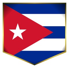 drapeau ecusson cuba flag