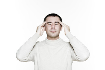 Naklejka premium headache man