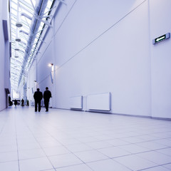 Blue hall of office centre