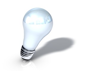 Bright Bulb Icon with Light reflection