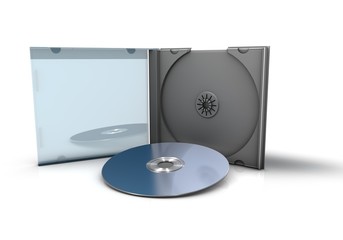 CD with Case - obrazy, fototapety, plakaty