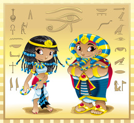 Pharaoh and Cleopatra with Background