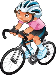 Tuinposter Baby Cyclist © ddraw