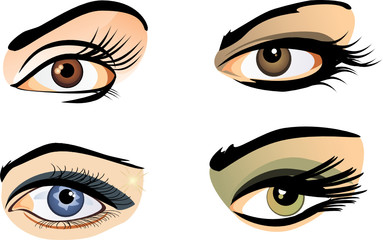 Female eyes. Vector