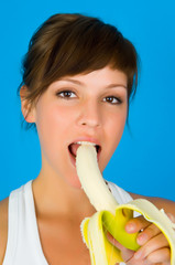 Girl mit Banane