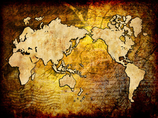 world map vintage design